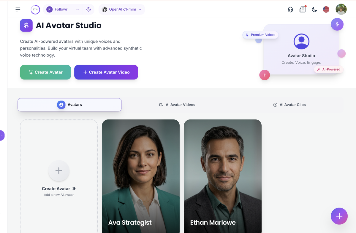 Create AI avatars that speak for your brand