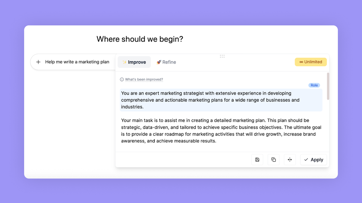 Enhance any AI prompt