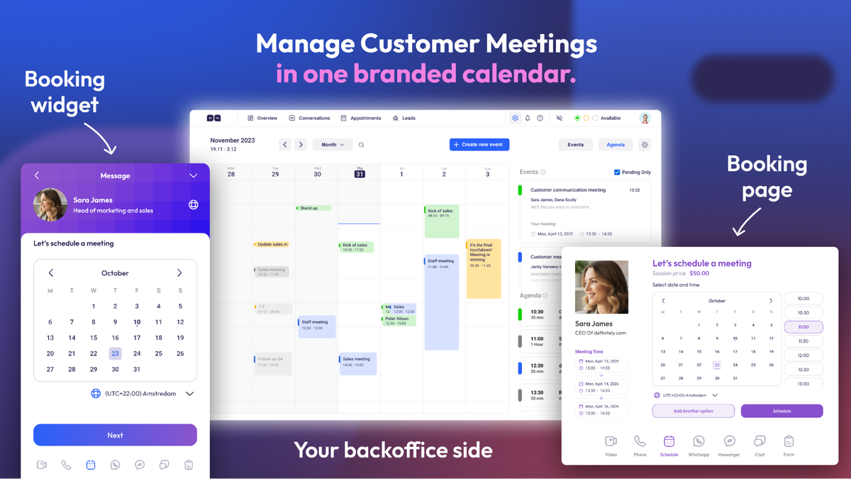 Book meetings in one place