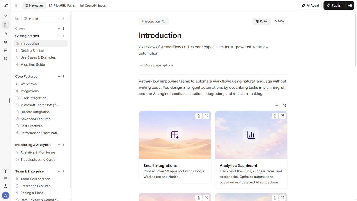 Publish and customize with ease