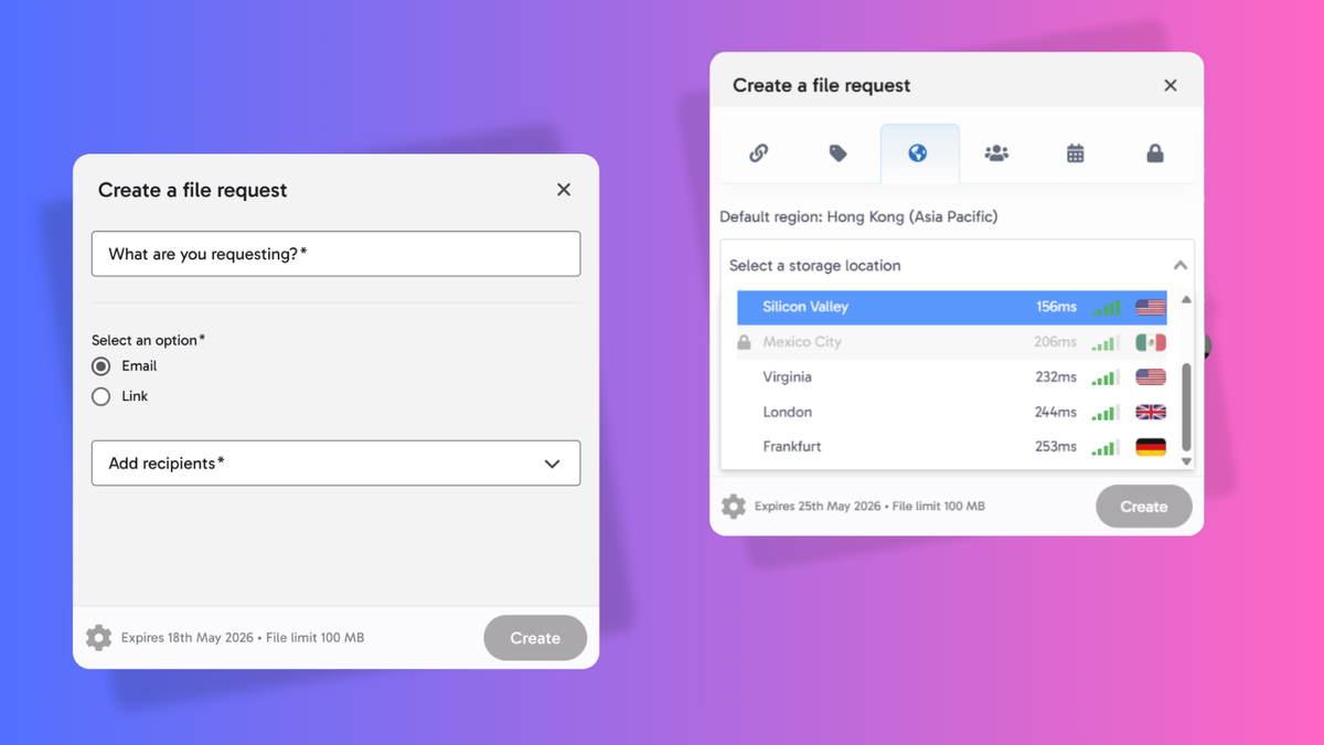 Request files with full control