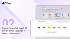Document import to slides thumbnail