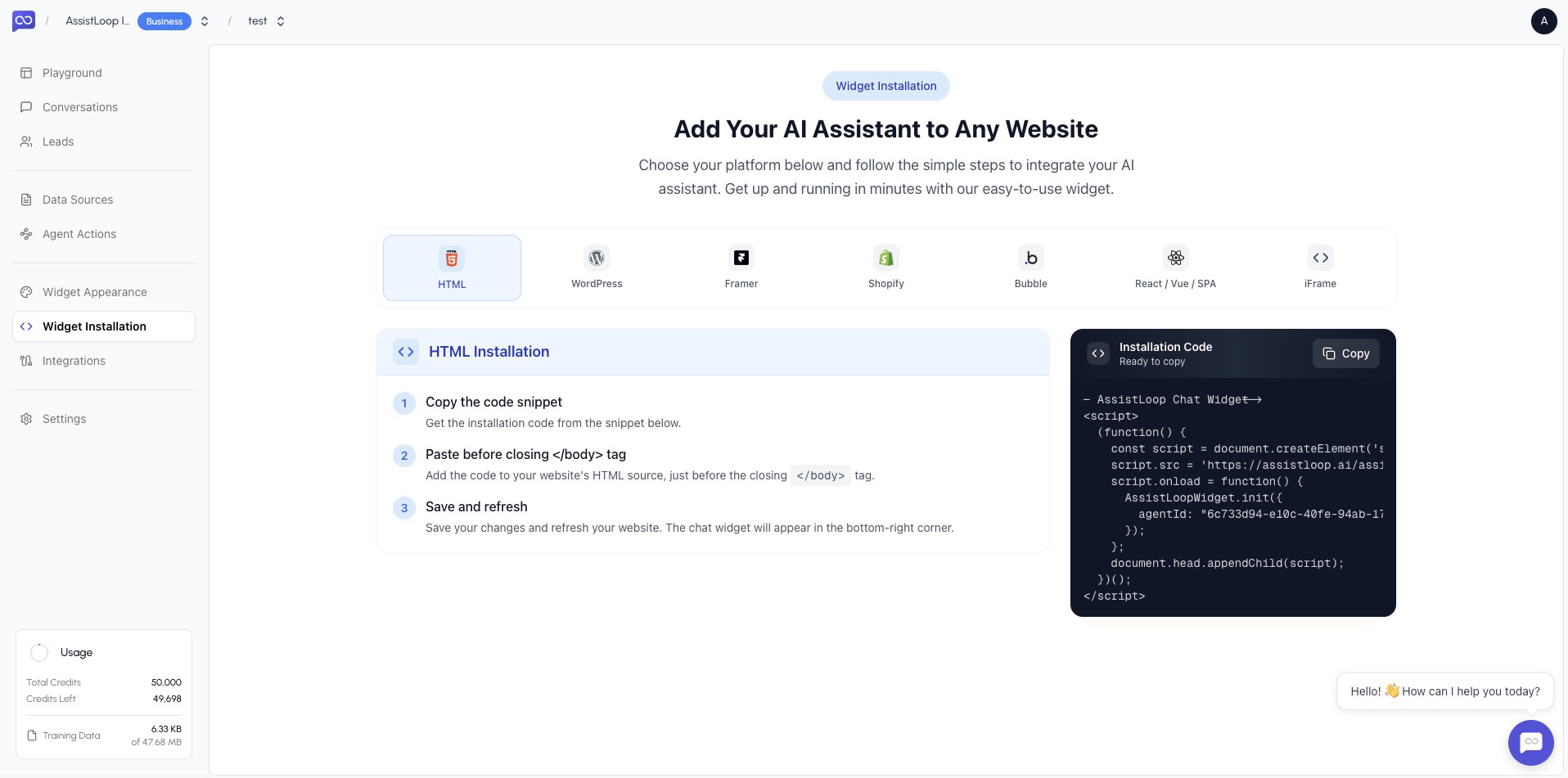 AssistLoop Advanced Features