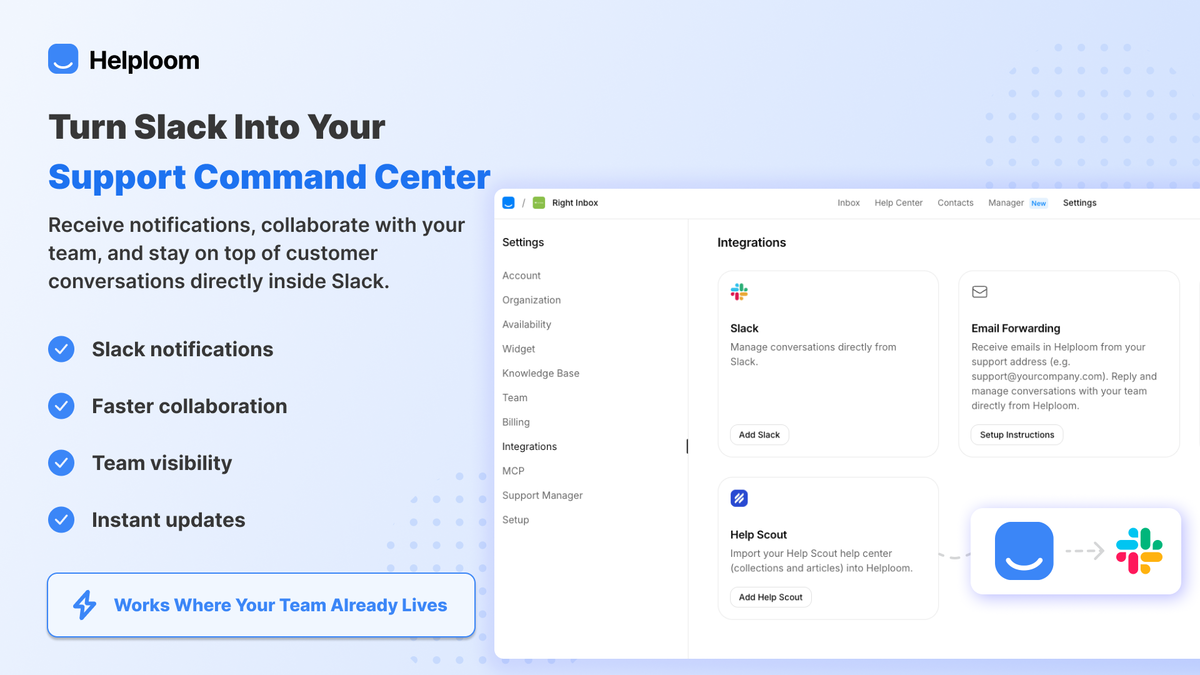 Slack integration settings
