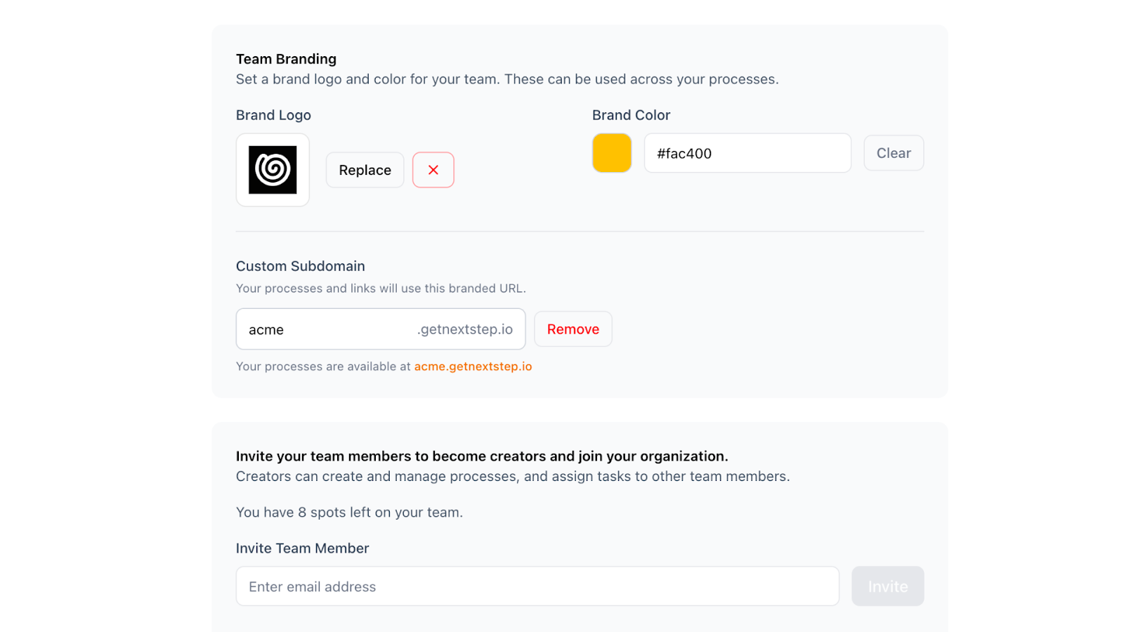 White-labeling functionality