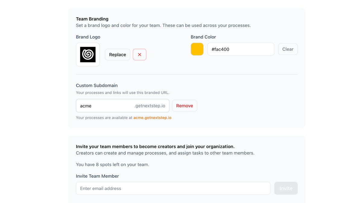 White-labeling functionality