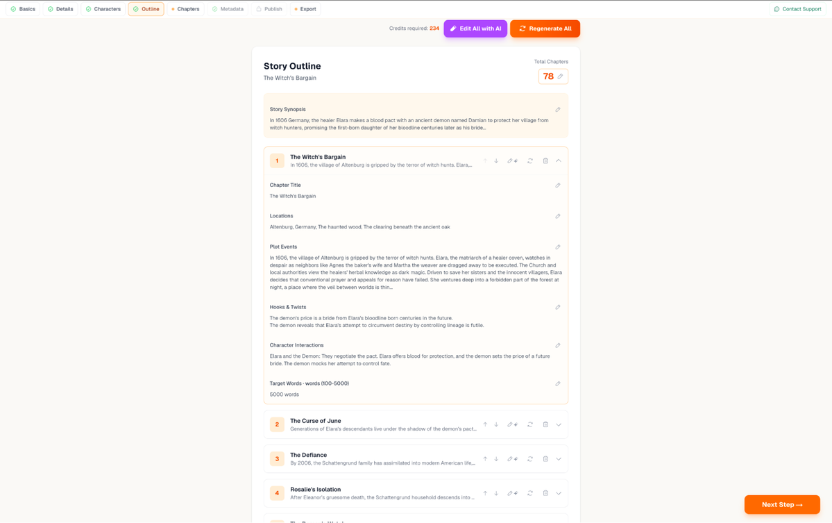 Chapter outline builder
