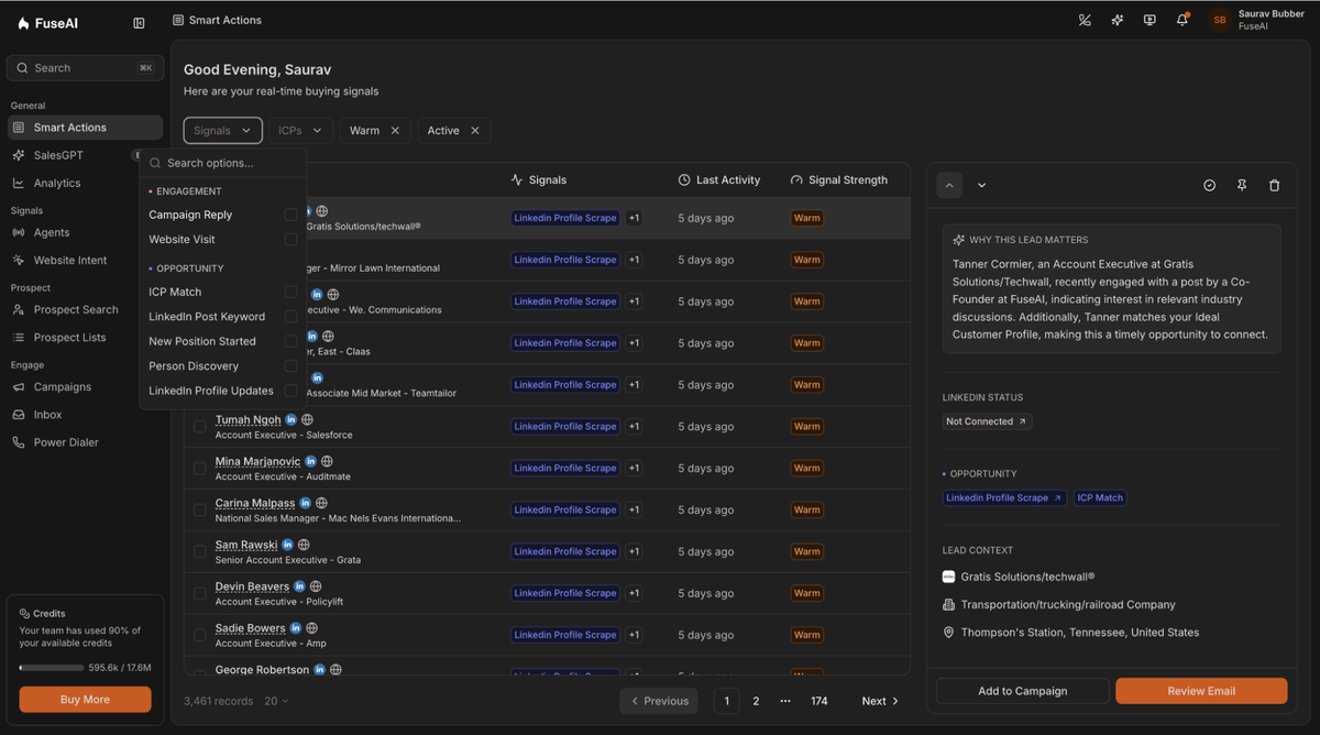 Prioritize pipeline with AI smart actions