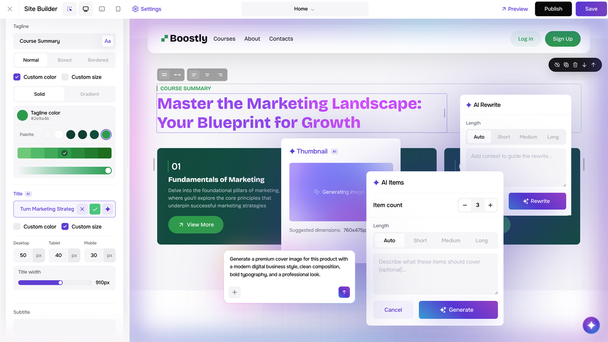 Site builder