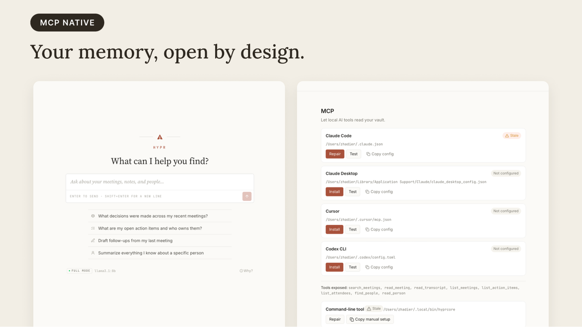 Open by design feature