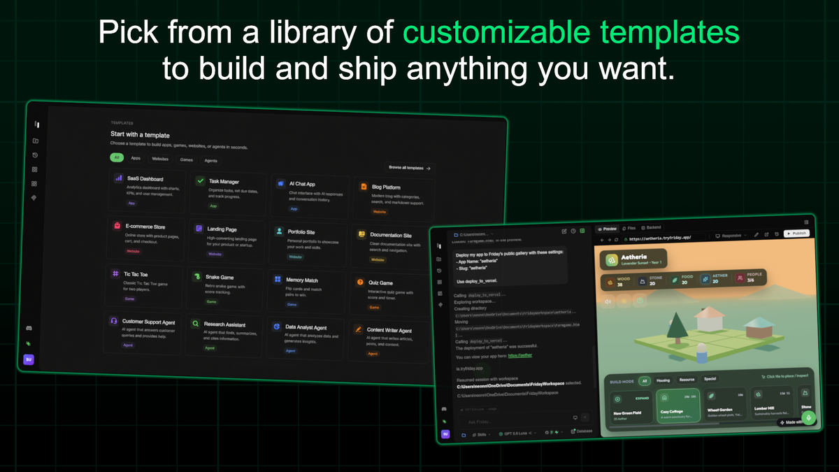Start faster with ready-made templates
