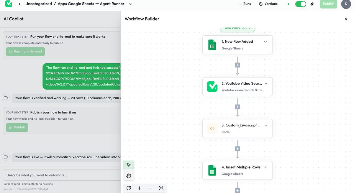 Build your workflows visually