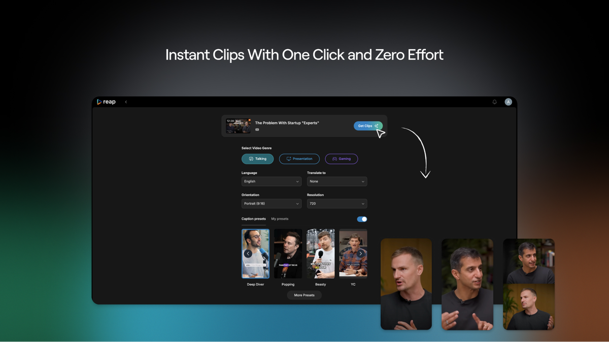 Create viral-ready clips with AI