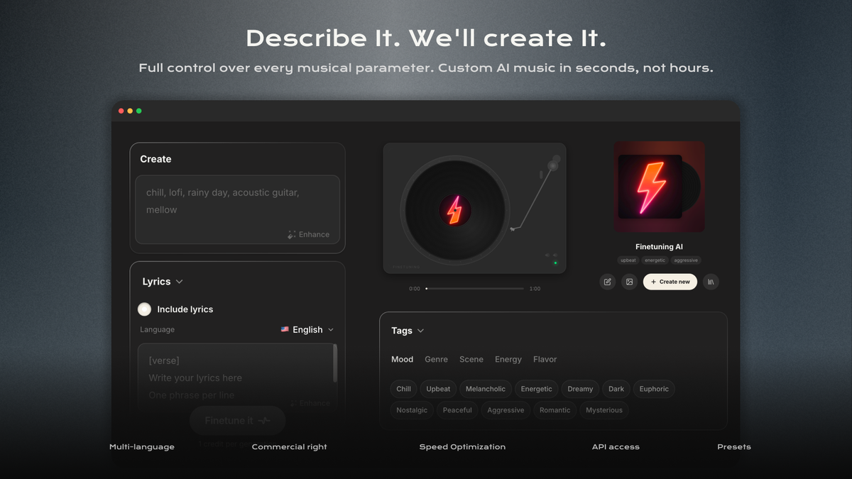 Music generation interface