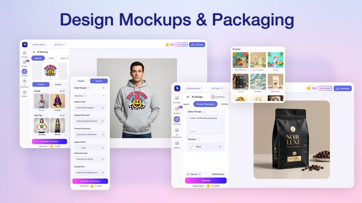 Mock up any design in minutes