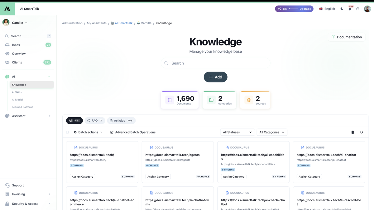 Train your AI on your content