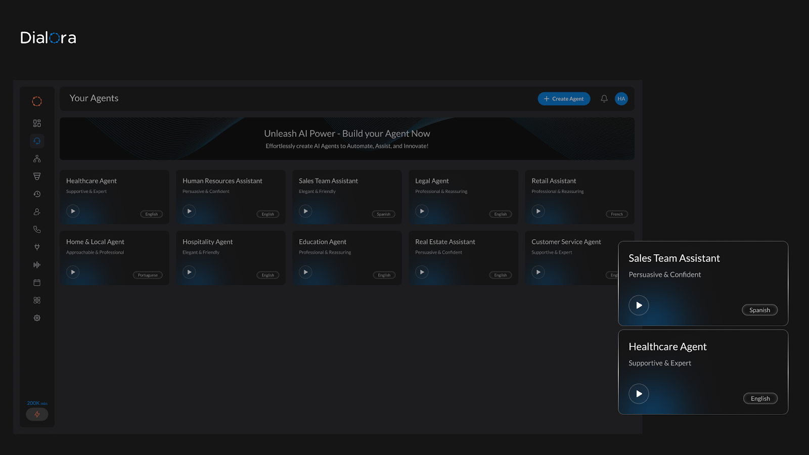 Agent templates