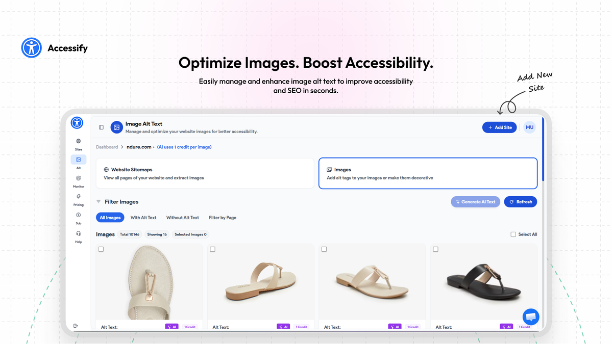Image optimization and accessability