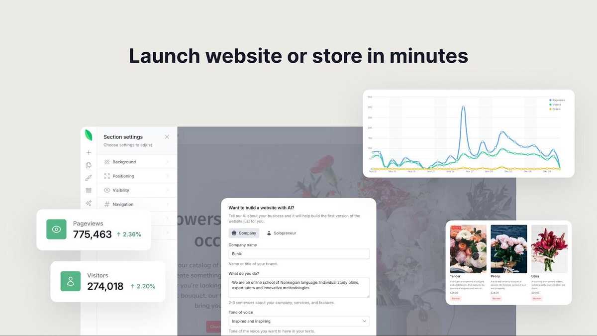 Build a website in minutes