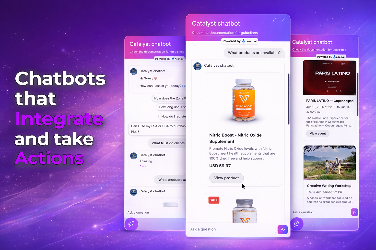 Chatbot actions