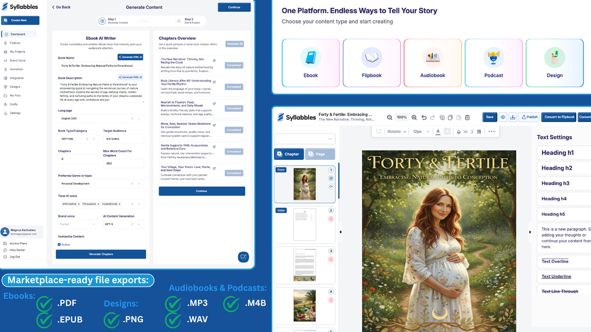 Export ready-to-sell files for major marketplaces