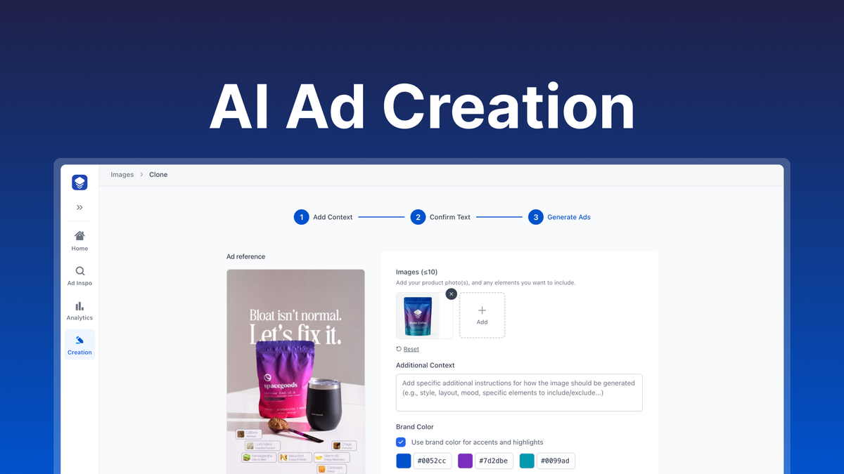 Clone ad images and script