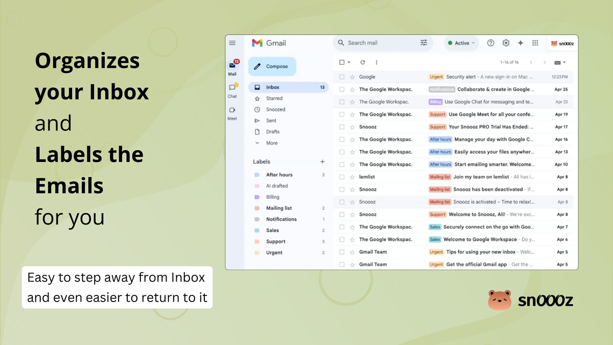 Stay on top of your inbox