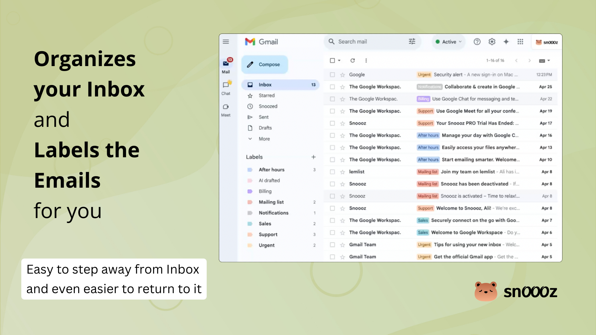 Auto-categorize emails