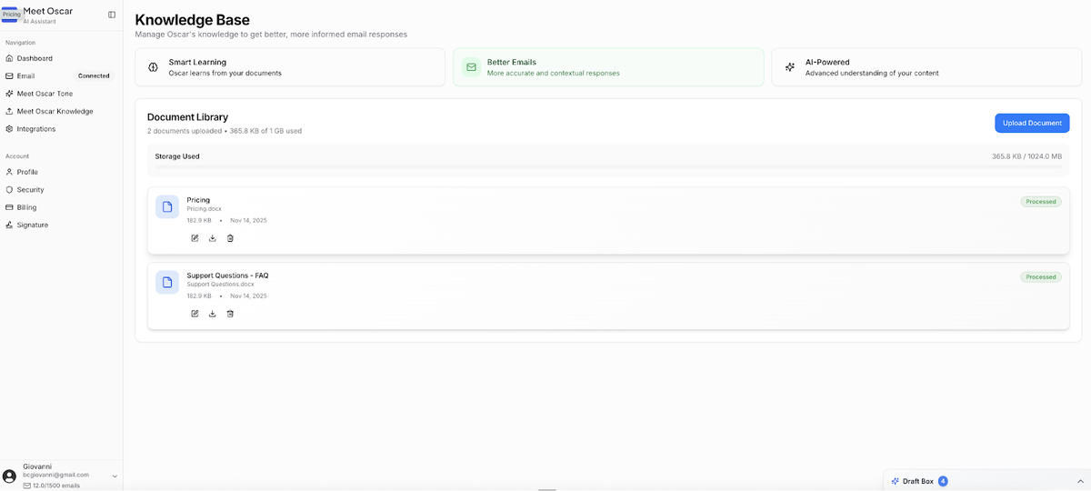 Generate knowledge-backed replies
