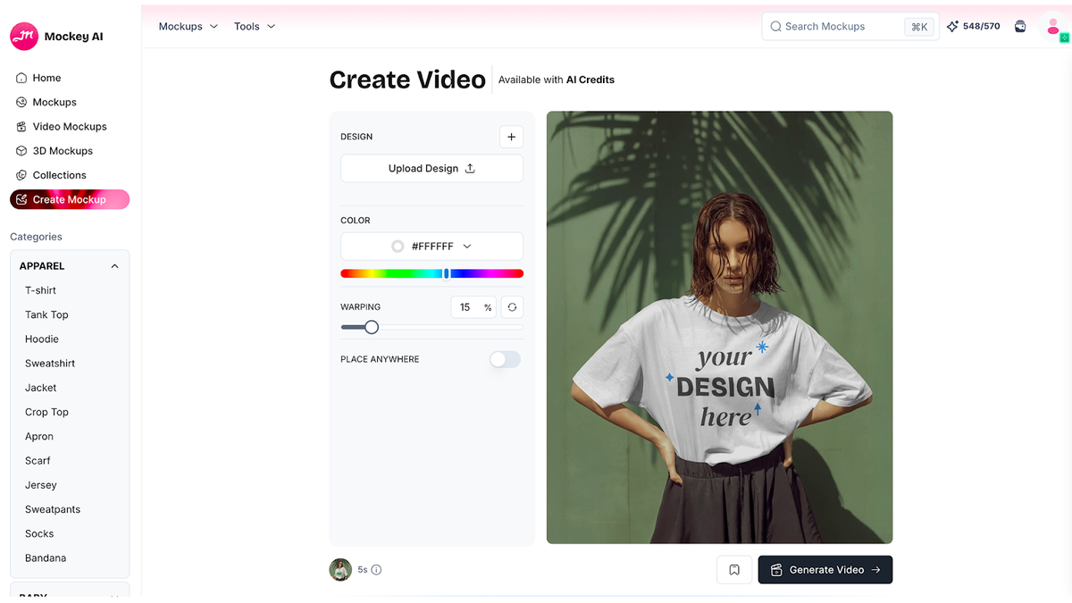 Make video mockups fast