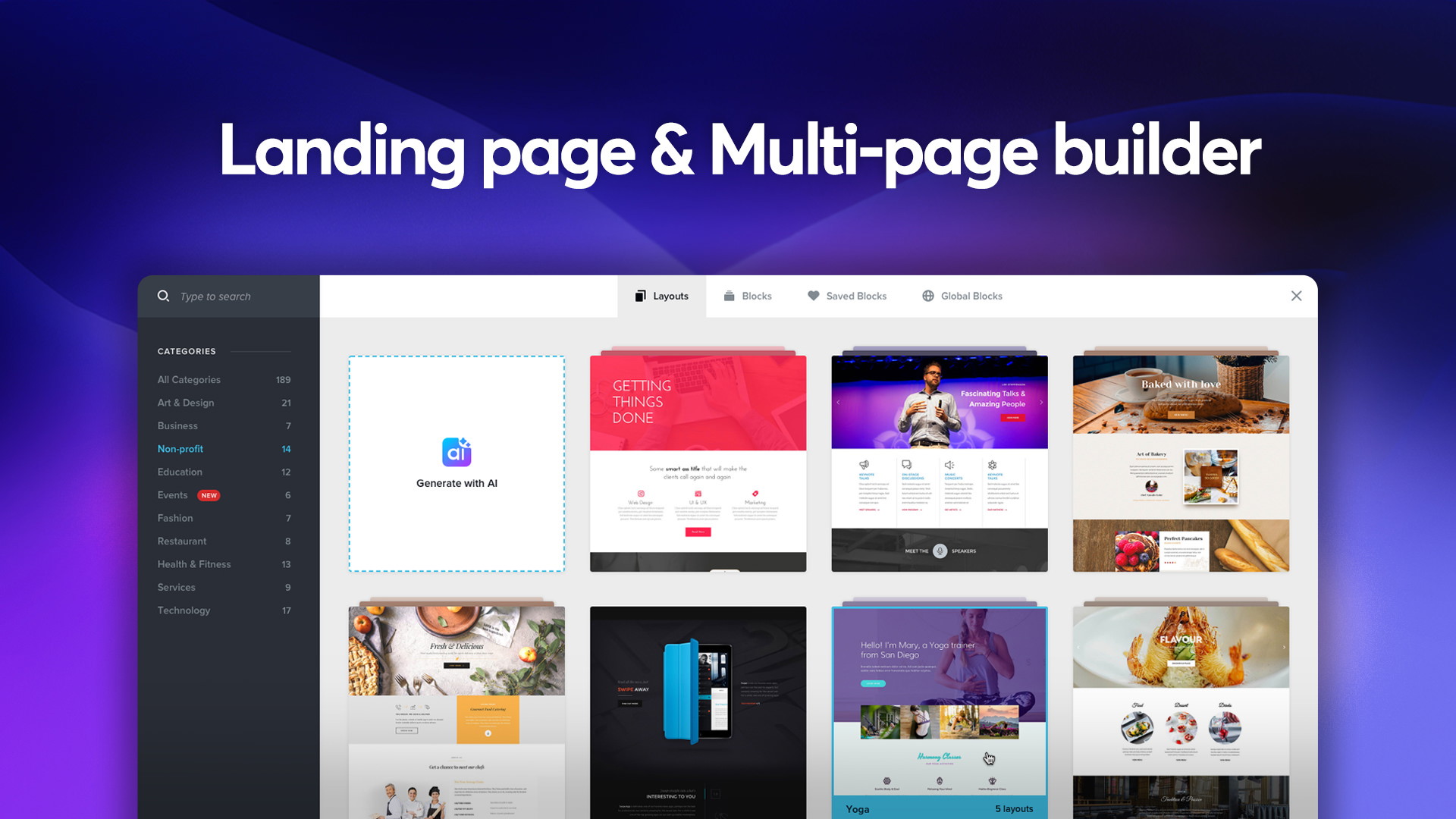 Landing page builder