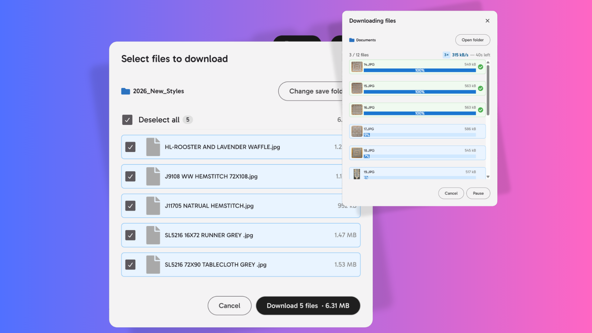 Download files without losing folder structure