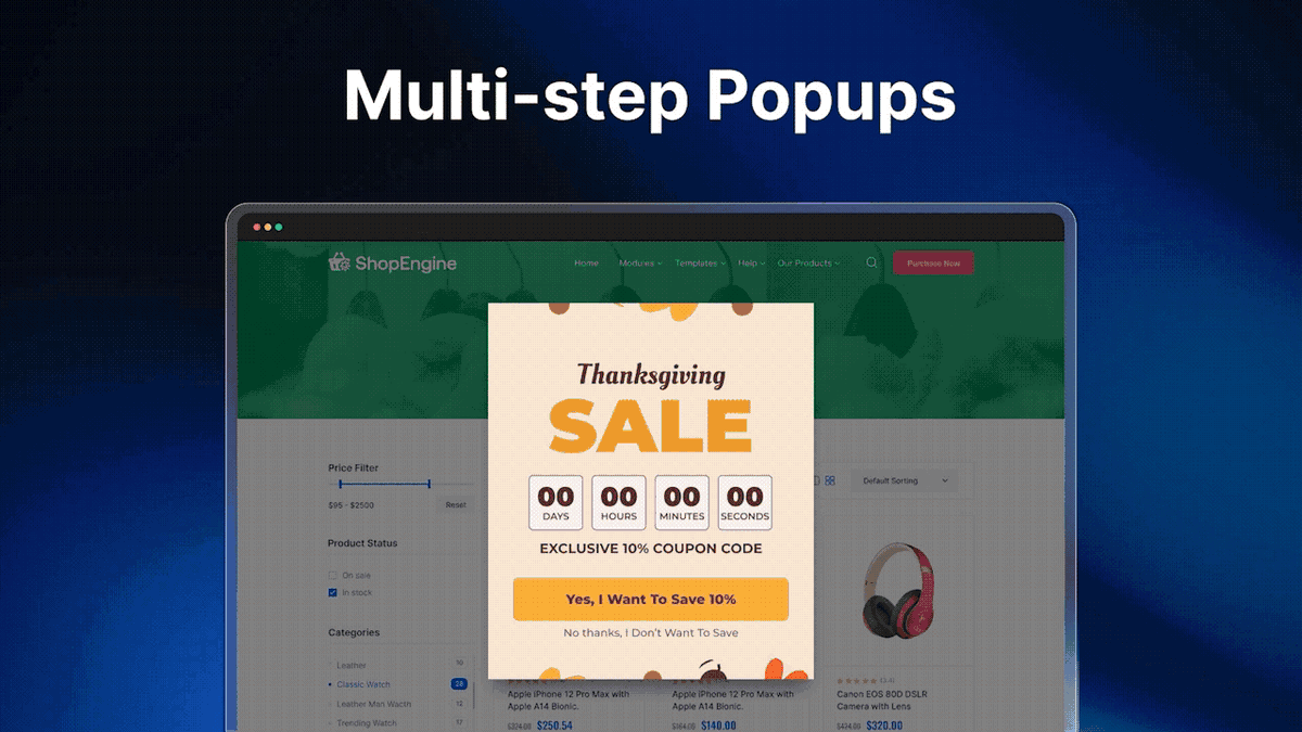 Launch every pop-up type imaginable