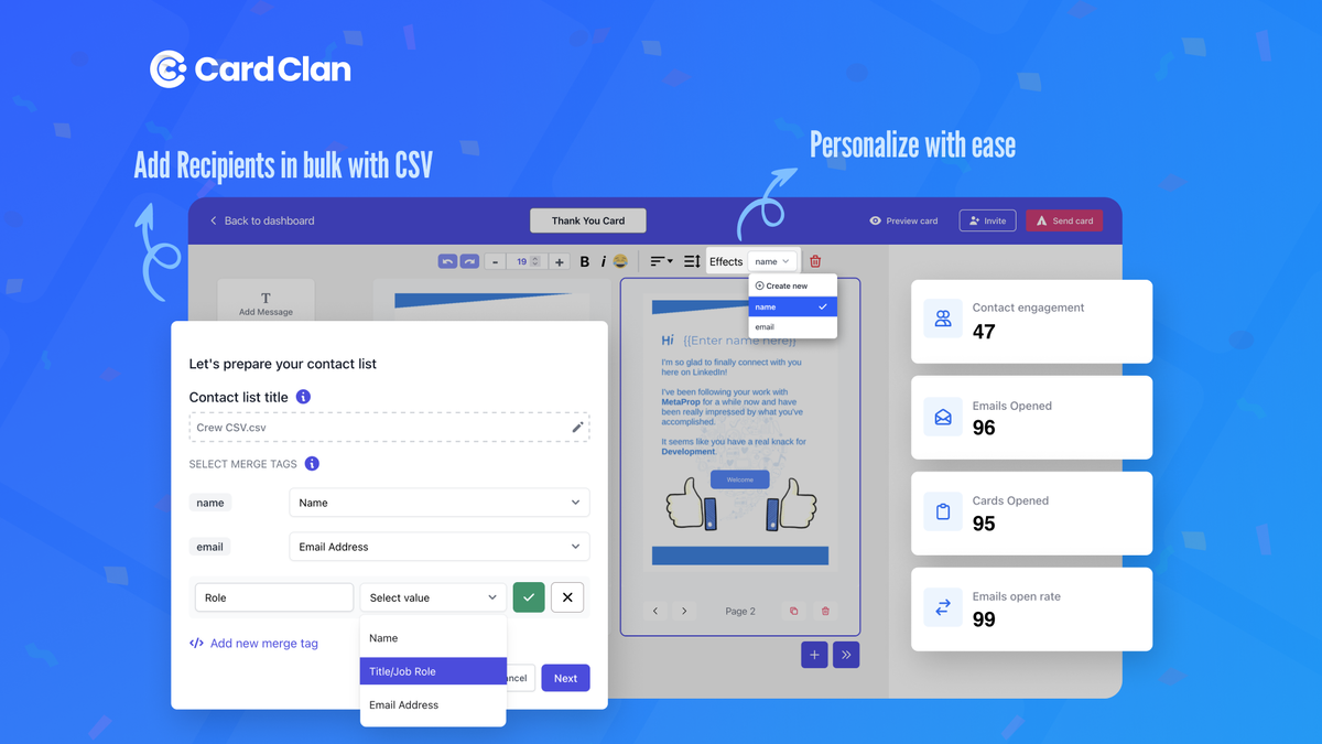 Personalize your cards at scale