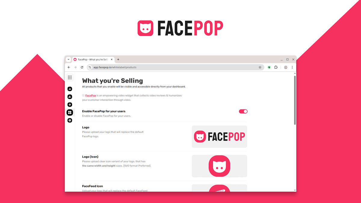 Rebrand FacePop and sell it as your own