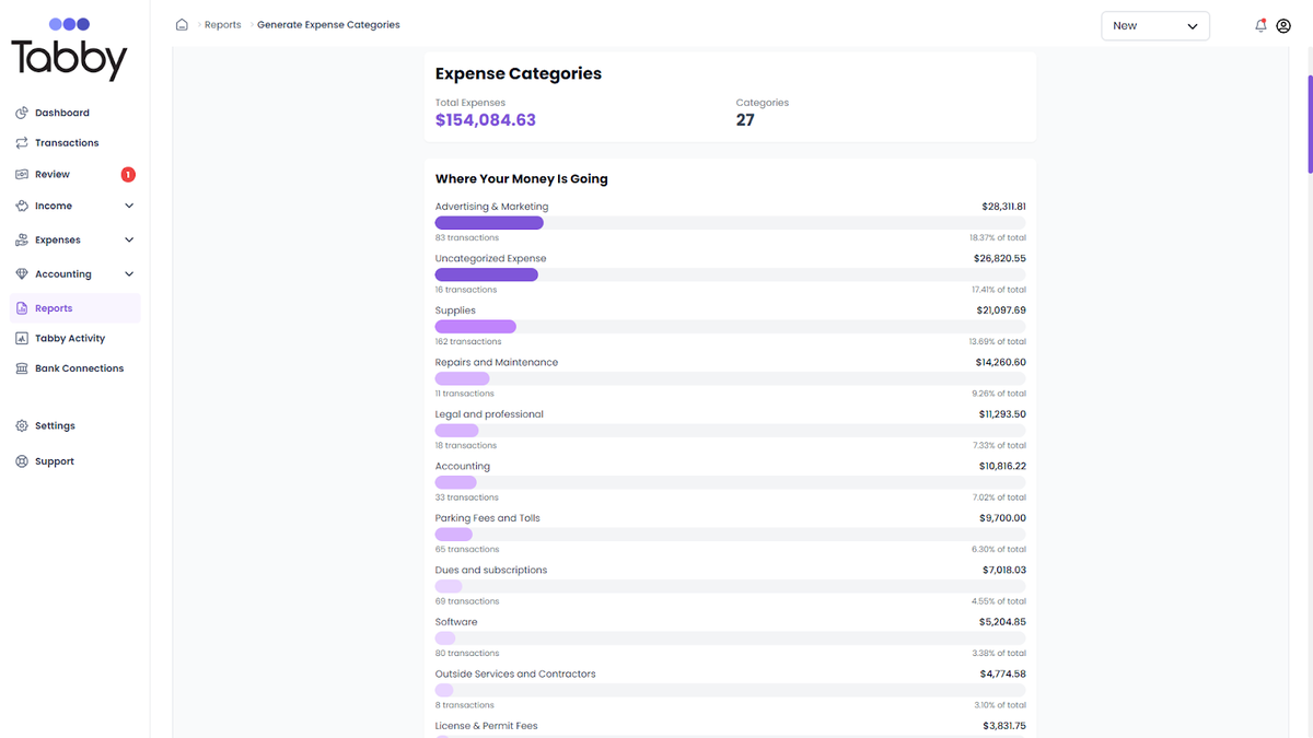 Track your expenses in real time