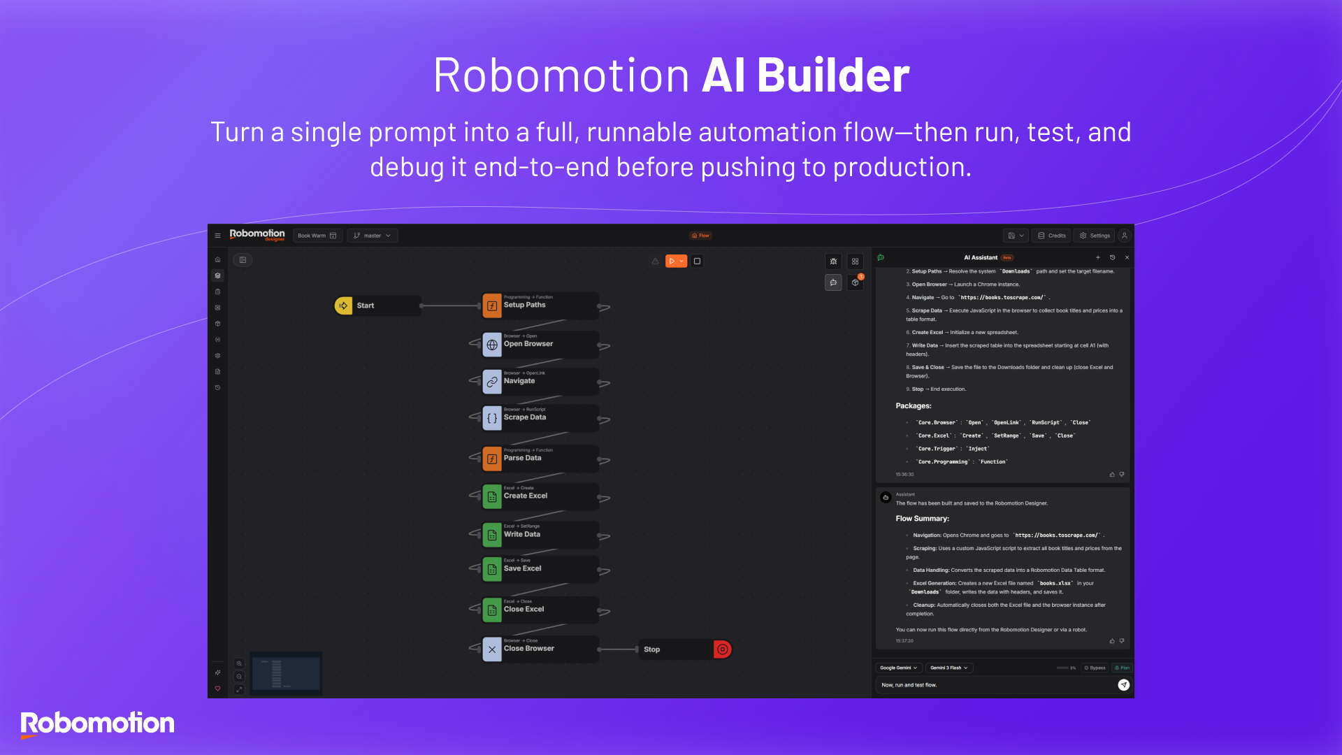 AI flow builder