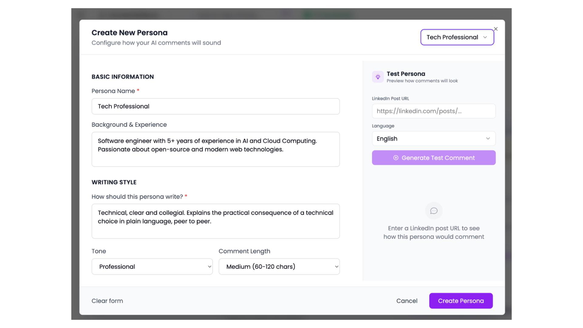 Build your AI commenting voice