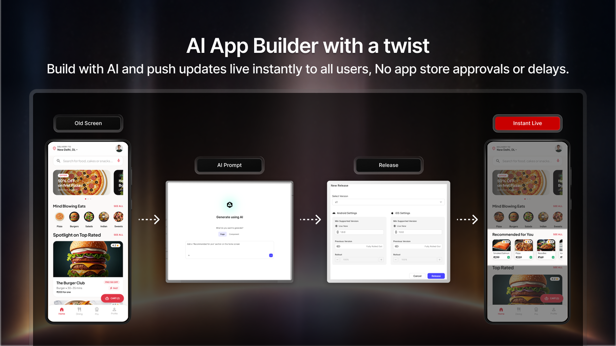 Generate app experiences with AI