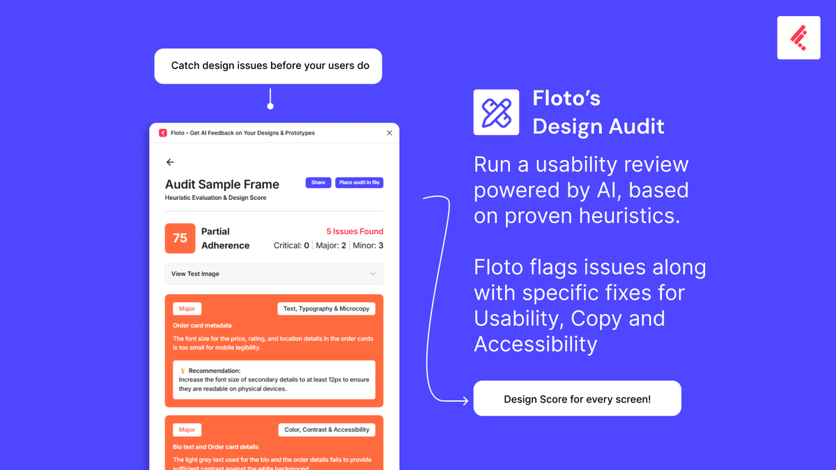 Floto Design Audit overview