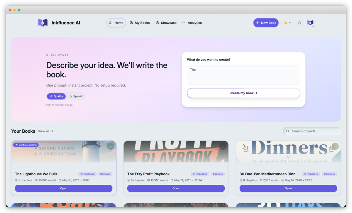 Write a complete book from one prompt