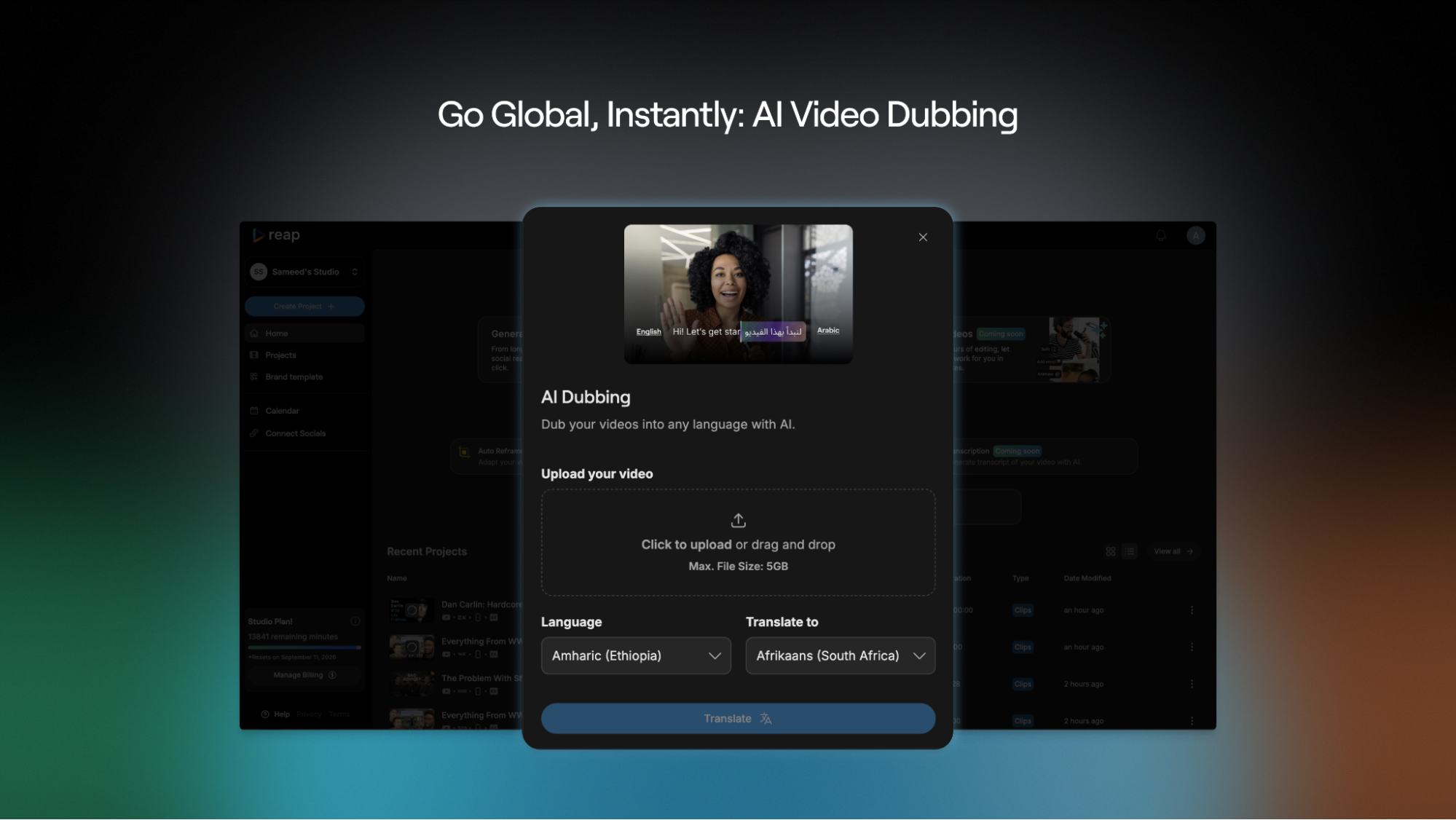 AI voice dubbing