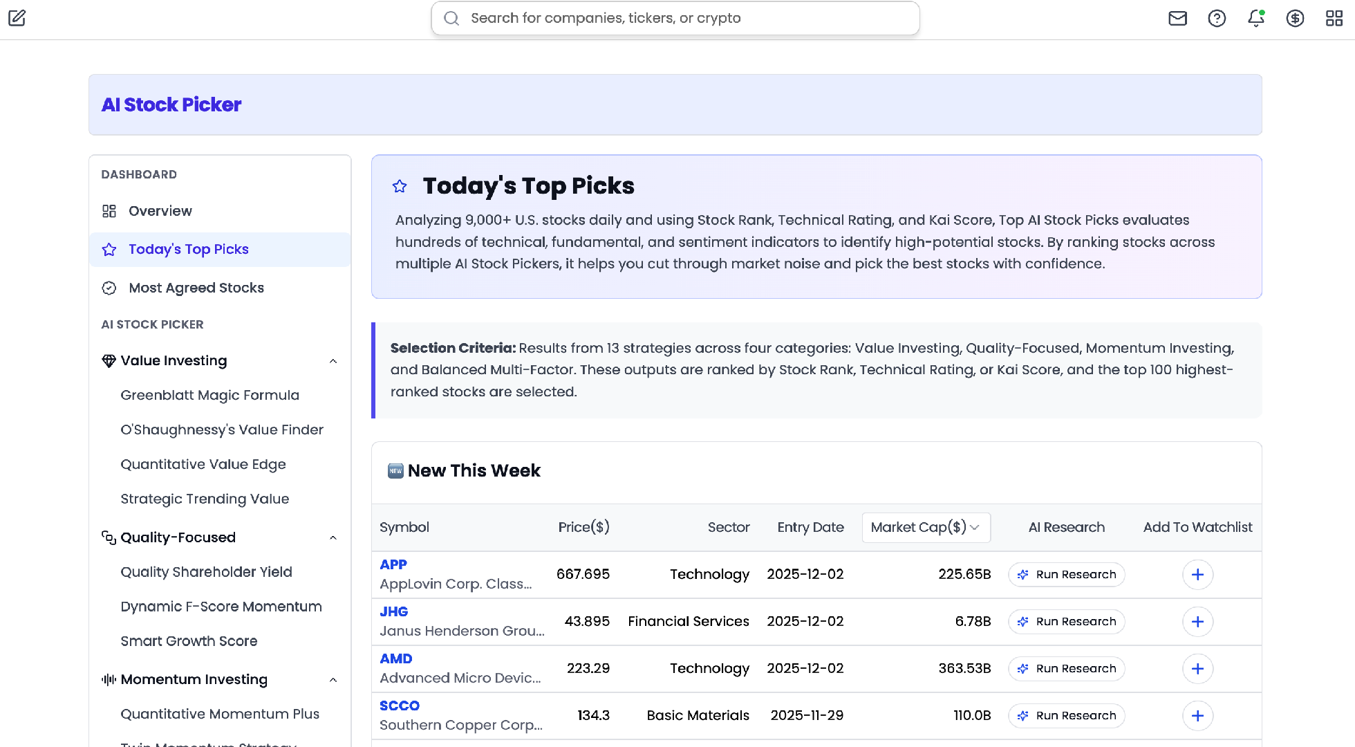 AI stock picker