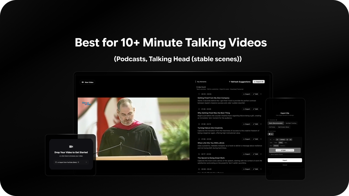 Long talking videos feature