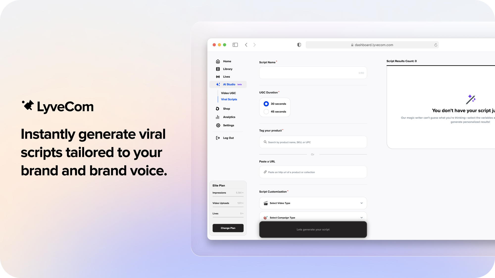 AI script generation