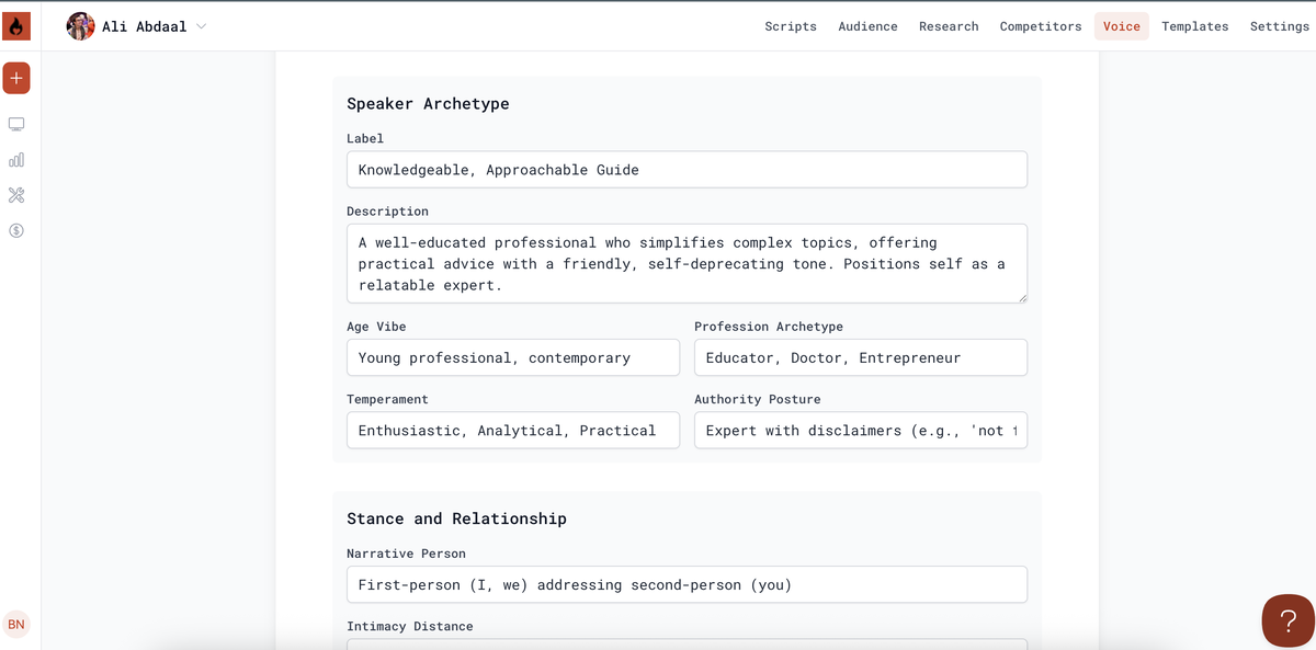 Speaker archetype
