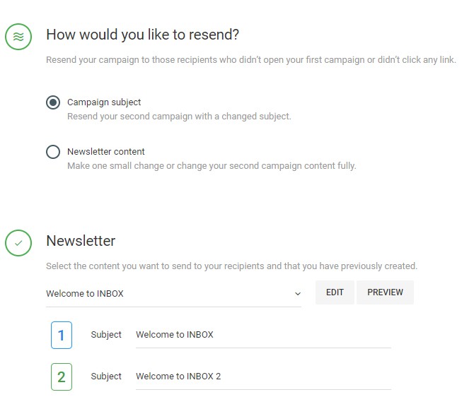 Auto email resend feature