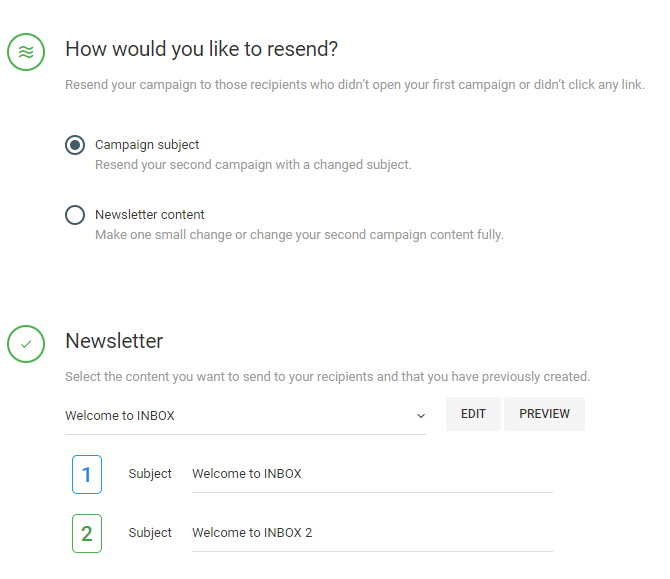 Auto email resend feature