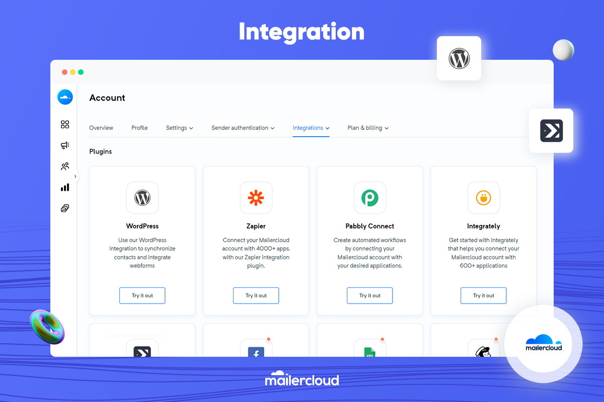 Integration screen