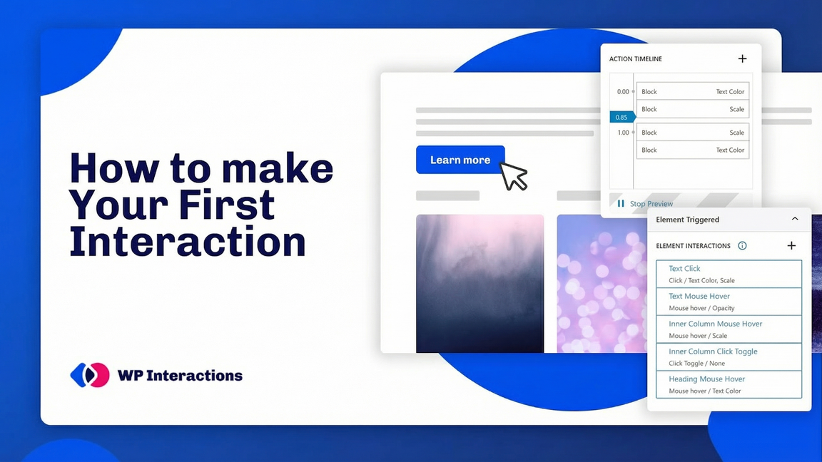 Interaction timeline